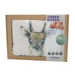 10 grenen kussens display: egel, vos, hert & Co. | 100% grenen | Natuurcadeauset | Kalmerend natuurlijk kussen met bosdiermotieven