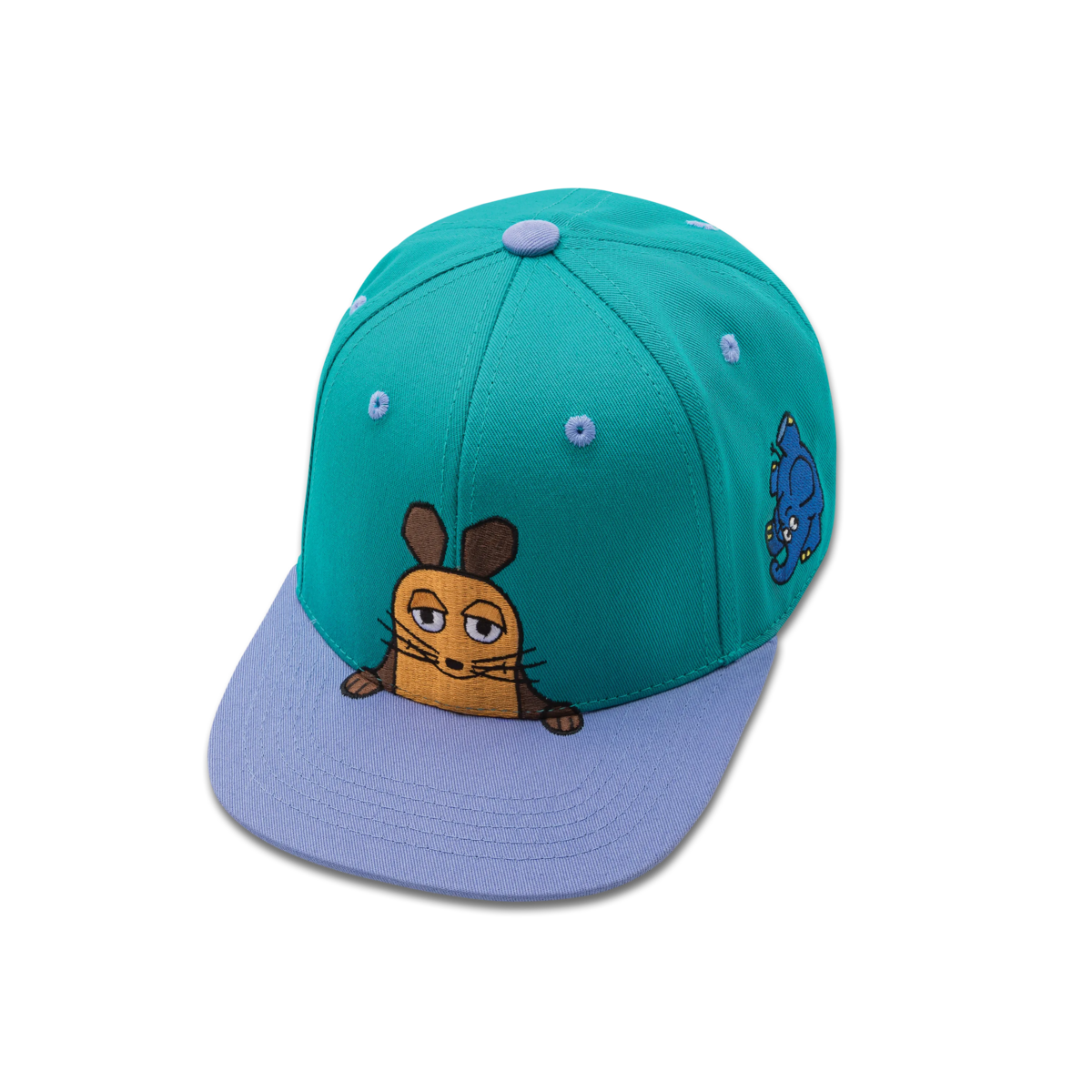 koaa – souris, éléphant et canard « The Crew » – snapback turquoise/bleu