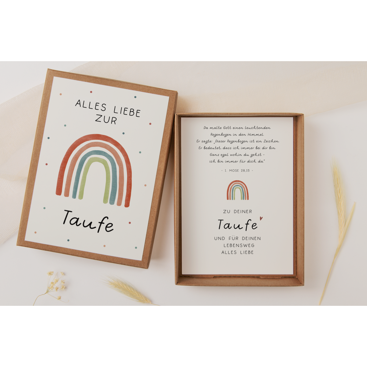 Baptism gift box - rainbow money gift packaging
