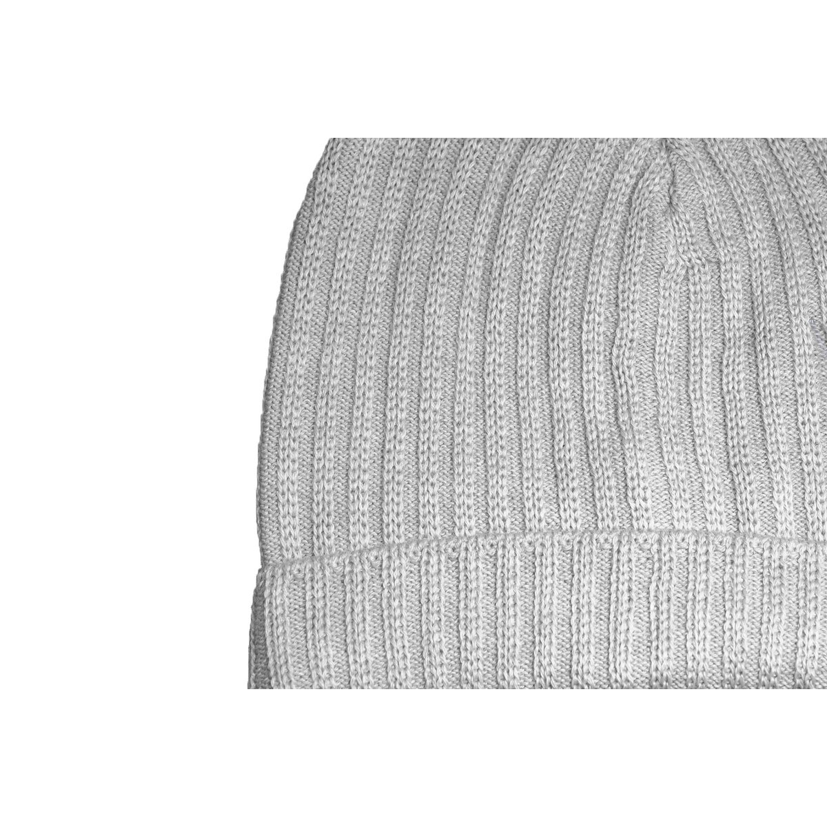 Gray wool and acrylic beanie