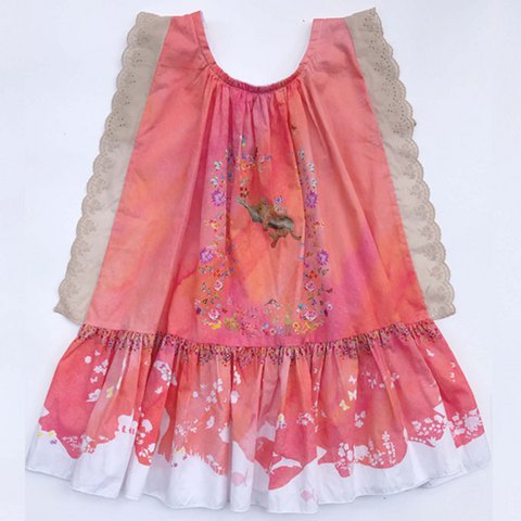 Jurk met persimmon zoom
