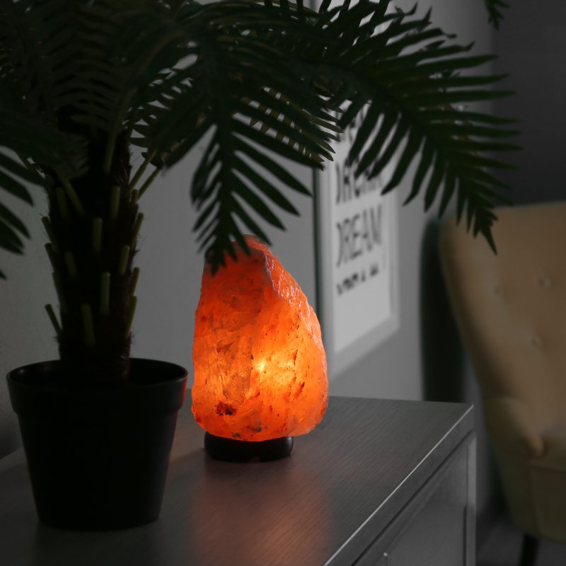 Himalaya-Salzkristalllampe – 2 bis 3 kg – Naturmaterial – Geschenk- und Dekorationsidee