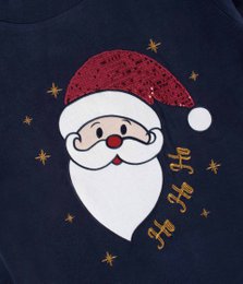 Christmas HO HO HO Embroidered Sweater