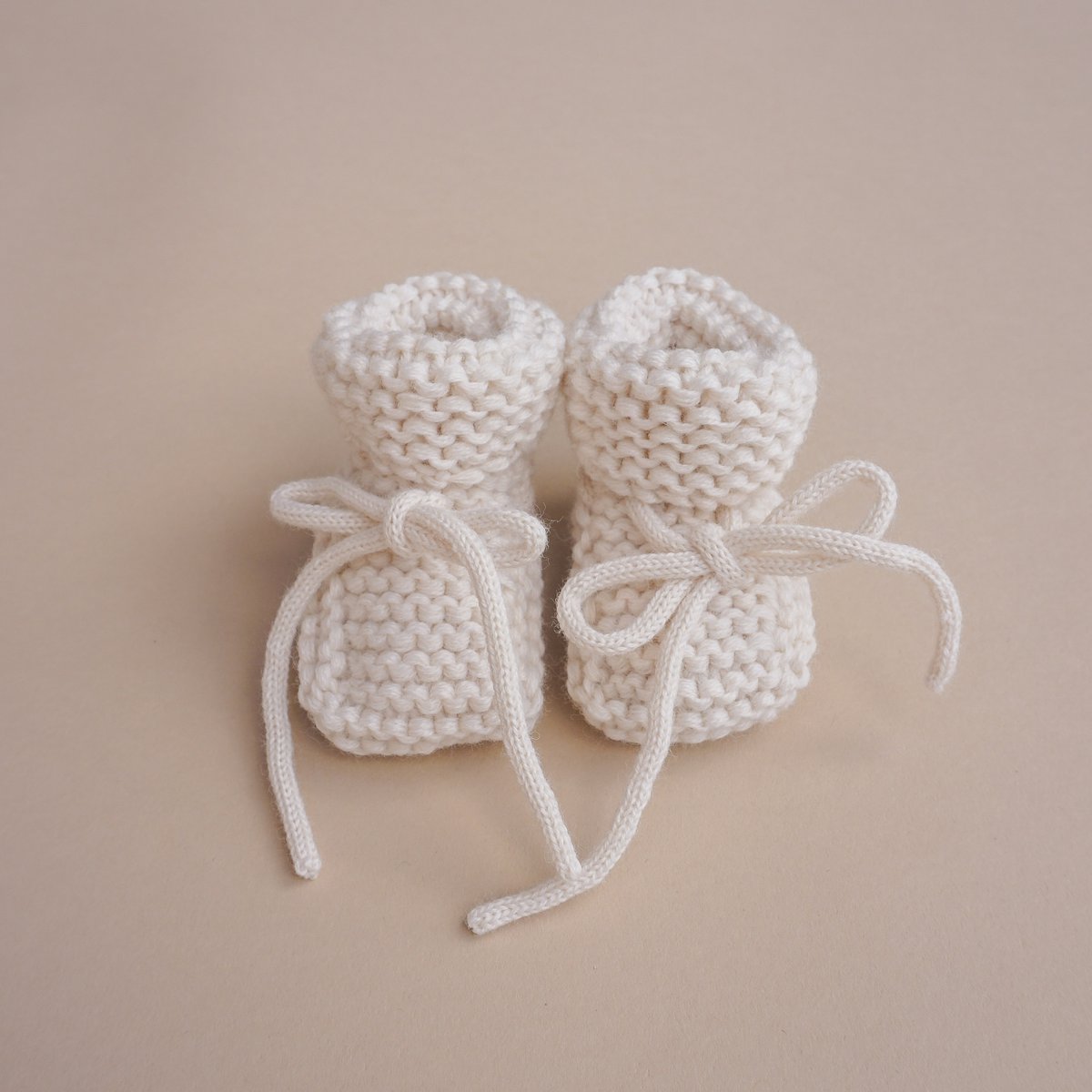 Patucos Bebe Tejidos | Botitas De Bebe | Botines gruesos para bebé | Crudo