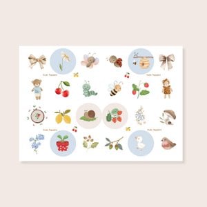 Stickervel Poppybird 1