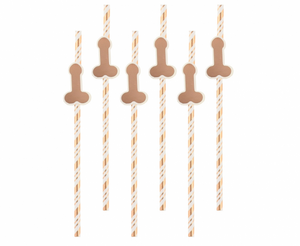 Strohhalme für den Junggesellenabschied - Roségold - 6 Stück