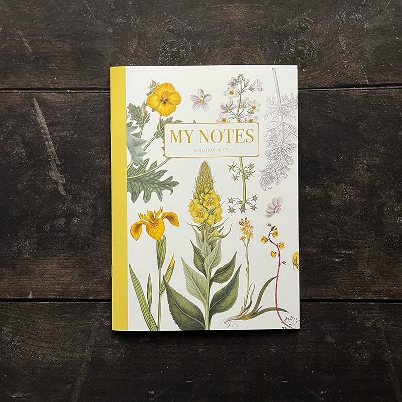 Note Booklet - Yellow floral