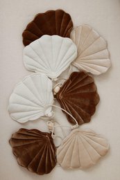 Guirlande Velours "Beige Pearl" avec Coquillages