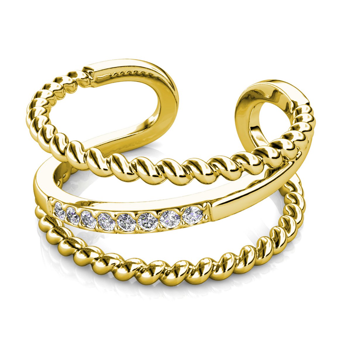 Irving Ring - Gold and Crystal