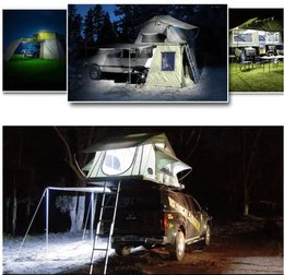 LED Strip Camping Tagtelt - Fleksibel 1,3M - Vandtæt