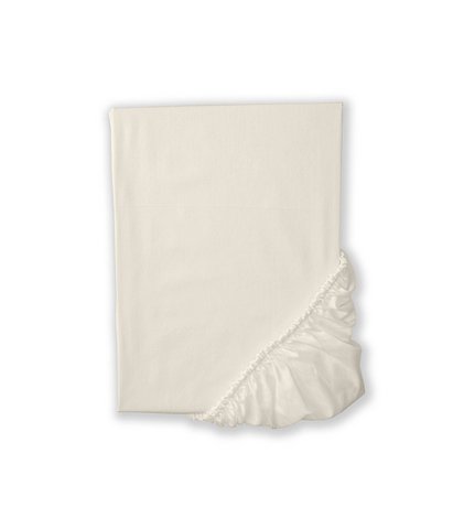 Sateen fitted sheet Solid Antique White