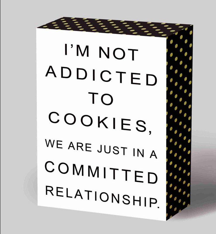 Wooden decor Addicted 18x13 cm