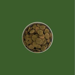 Bulk 2kg bag of spinach and kelp biscuits for pets, made with natural ingredients.