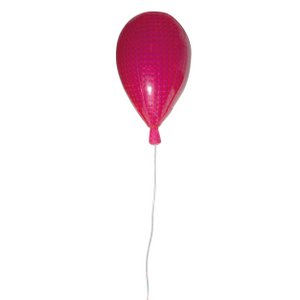 LED Dekoballon aus Kunststoff in Pink, mit integrierter LED