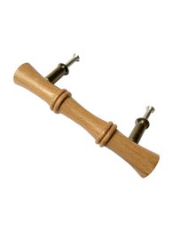 Bamboo wooden grip medium door knob with a natural, rustic design.