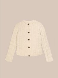 Bare strik hvid cardigan