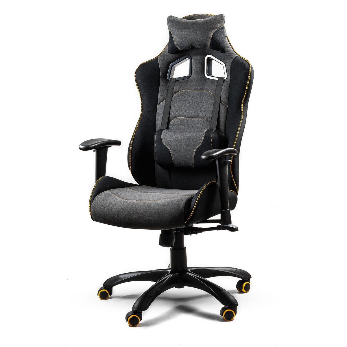 Silla de oficina enojada gris claro y negro