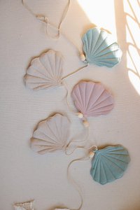 “Late Summer” Velvet Garland with Shells