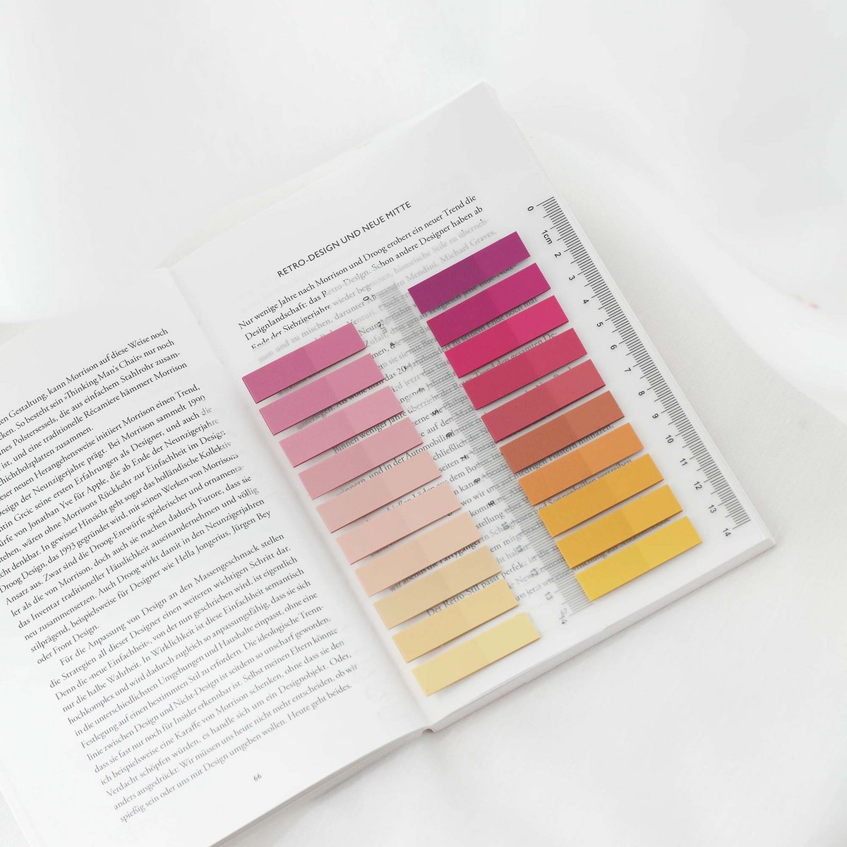Blush Petal | Sticky Notes | Ordinate Transparent Haftnotizen | Seitenmarkierer | Ästhetischer Post it | Haftstreifen
