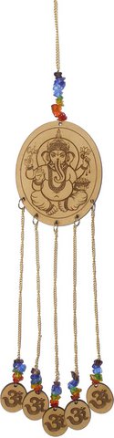 HANGING WOOD LASER ENGRAVED-GANESHA