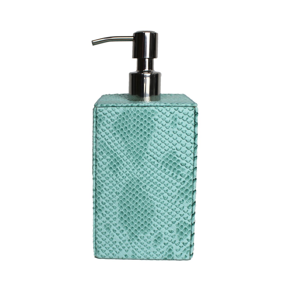 Soap dispenser artificial leather reptile turquoise dispenser imitation leather