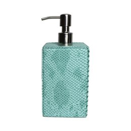 Soap dispenser artificial leather reptile turquoise dispenser imitation leather