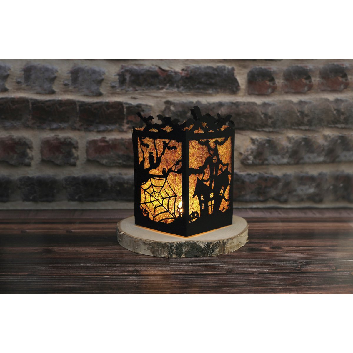 HALLOWEEN PAPER TEALIGHT HOLDER 150 x 100 mm
