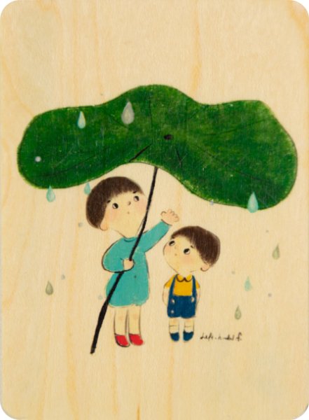Woodhikids Kids 3 regnet Holzkarte