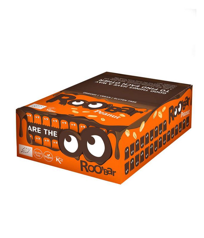 Chocolate Covered Peanut bar ,organic, Roobar, 30g