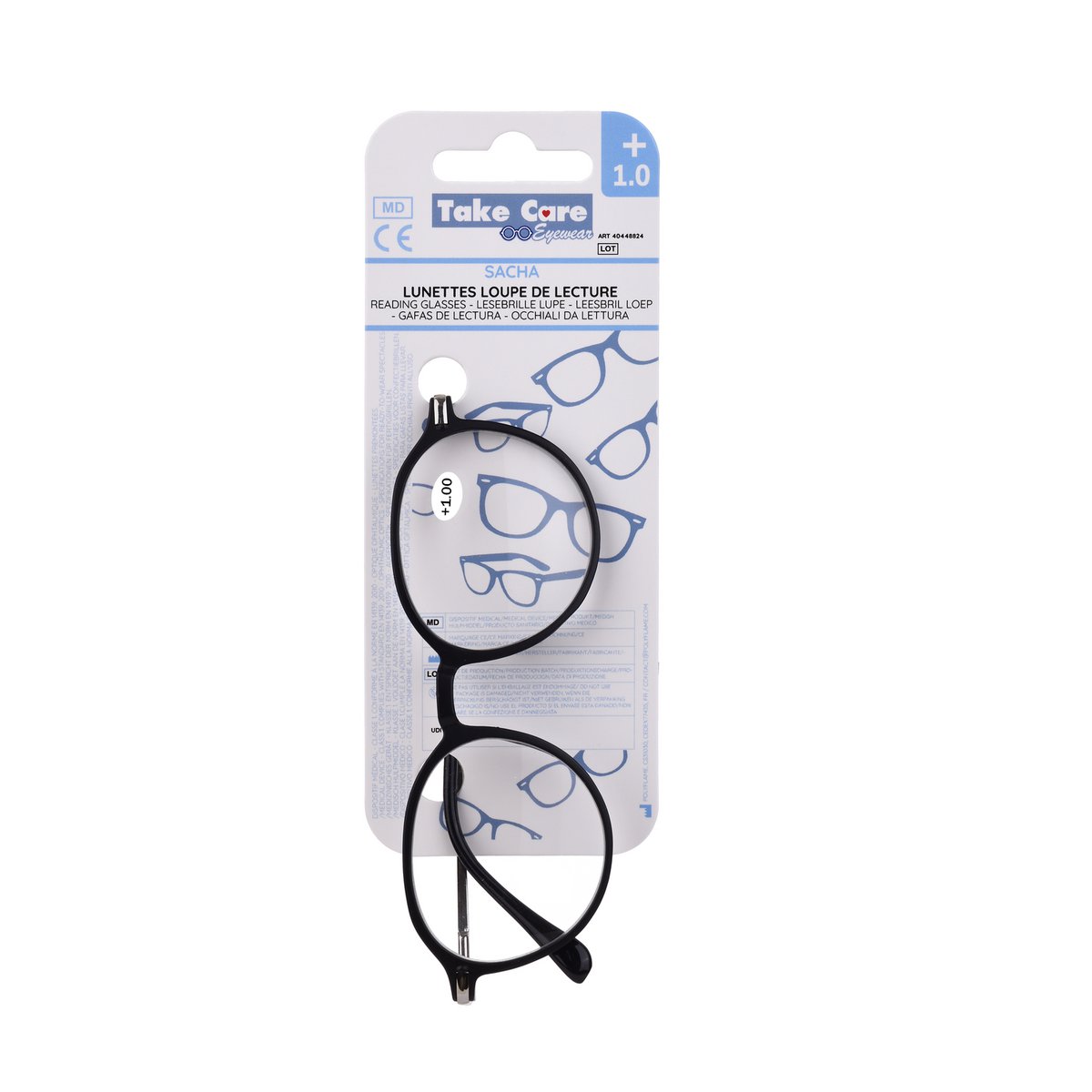 Leesbril – Sacha Metal Zwart +1,0