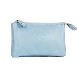 Leather Key Pouch In 11 Colors - With Zipper And Key Rings - Arrigo