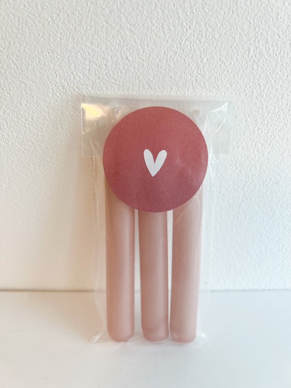 Set mit 3 Mini-Kerzen rosa
