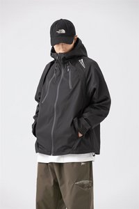 Wasserdichte Jacke in Schwarz