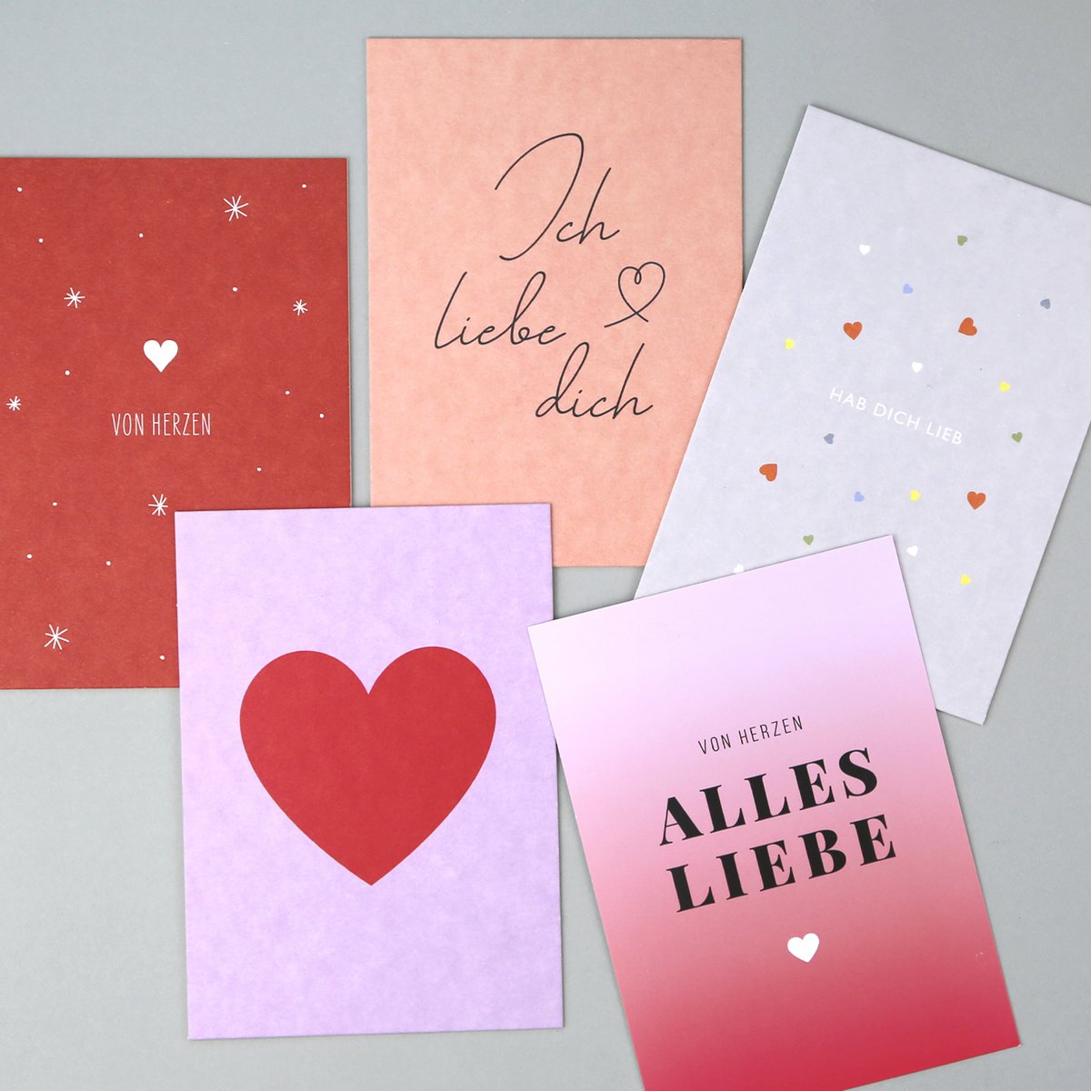 Postkarte Holzschliff Helene Herz