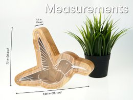 Wooden Piggy Bank Hummingbird