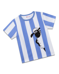 Koaa - Shaun Das Schaf «Smile» Stripes - T-shirt bleu