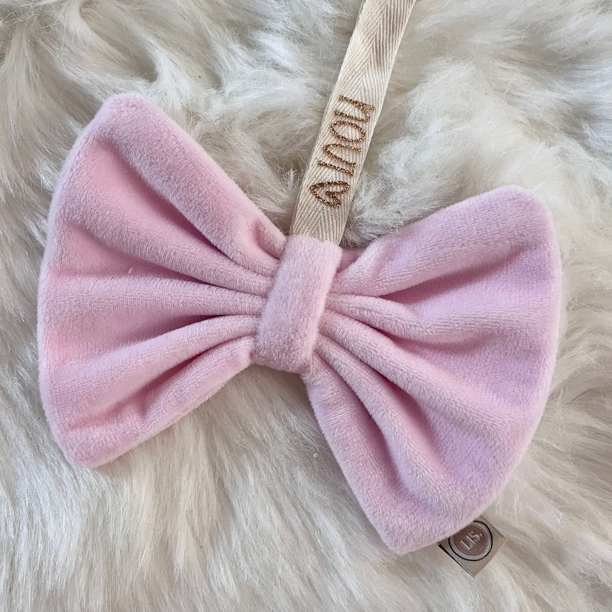 Suttekludsløjfe - lys pink