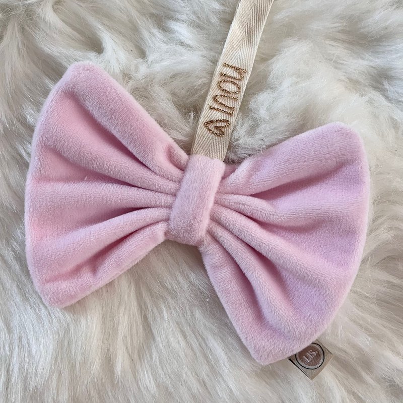 Speendoekje strik - licht roze