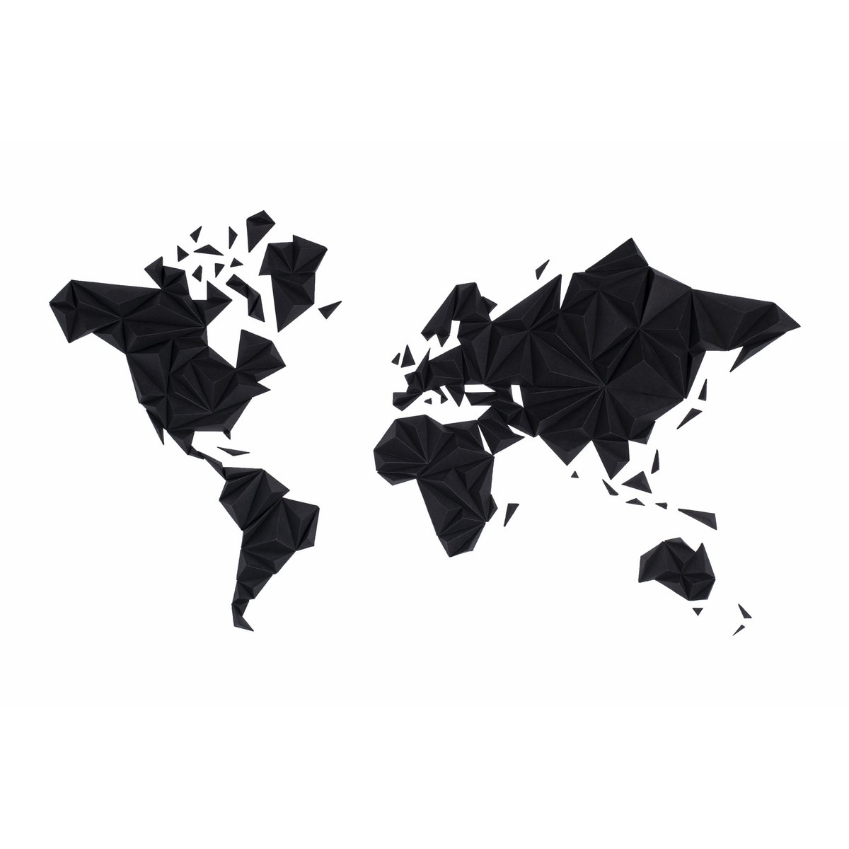 Carte du monde - Noir