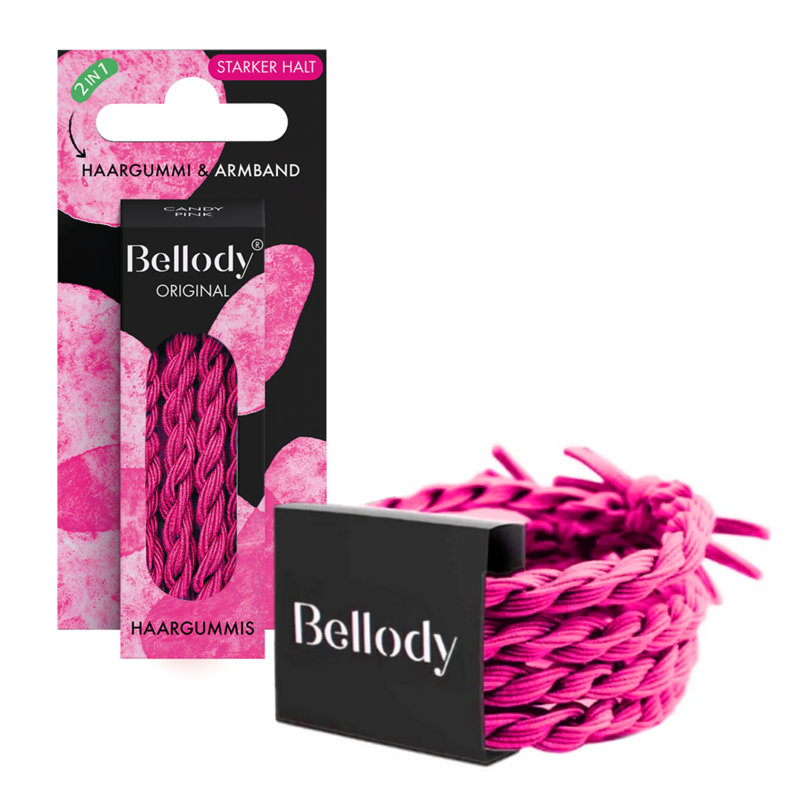 Hair Tie Pink - Bellody® (4 pcs.) - Stilfuldt flettet hårbånd