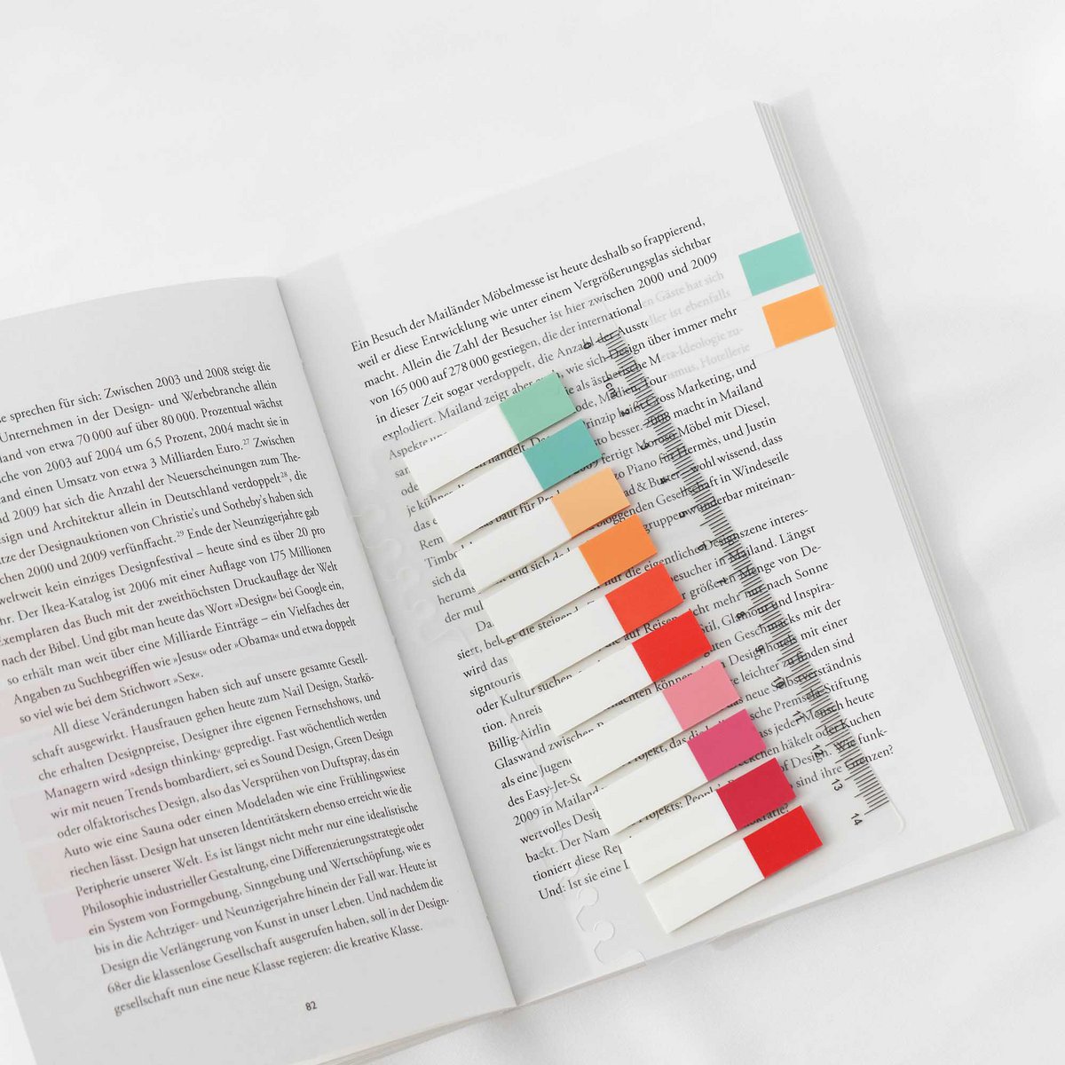 Blossom | Ordinate detention notes tabs | Legal reading tabs for books sticky | Prison strips index with ruler for side markers