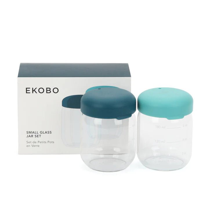 Lebensmittelaufbewahrungsglas in Borosilikatglas 180 ml - blauer Abgrund / Lagune