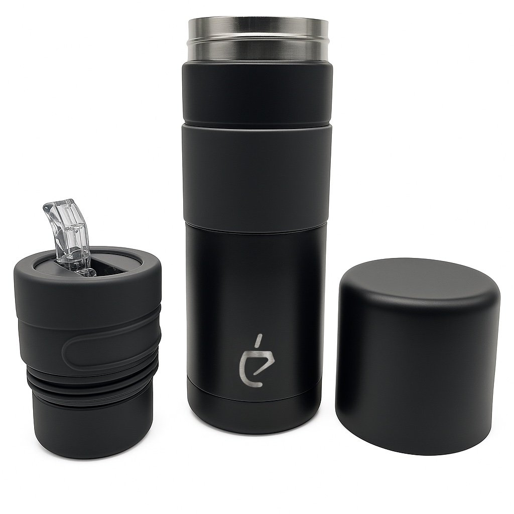 Matelisto AutoCebante (Matmo) XL 750ml por un pareja. Thermos, Copa y Bombilla: todo en uno. Para yerba compañero