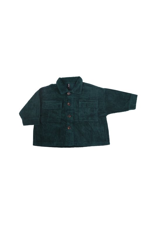 Oversized Corduroy-jakke - Grøn