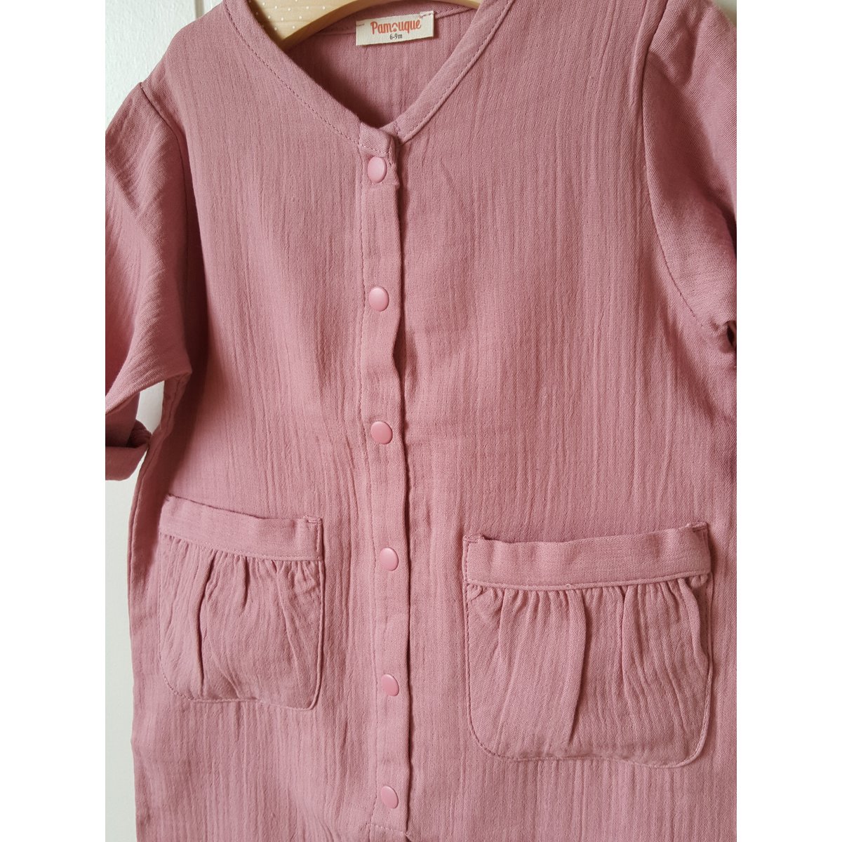 Pelele muselina unisex / 100% Algodón orgánico doble gasa