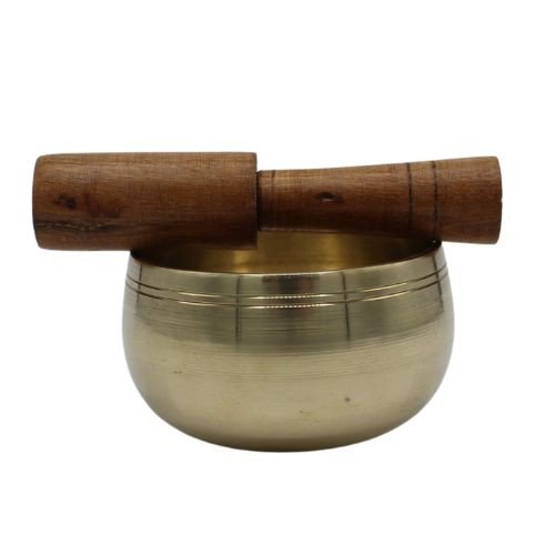 Small Brass Singing Bowl polished 6cm with box