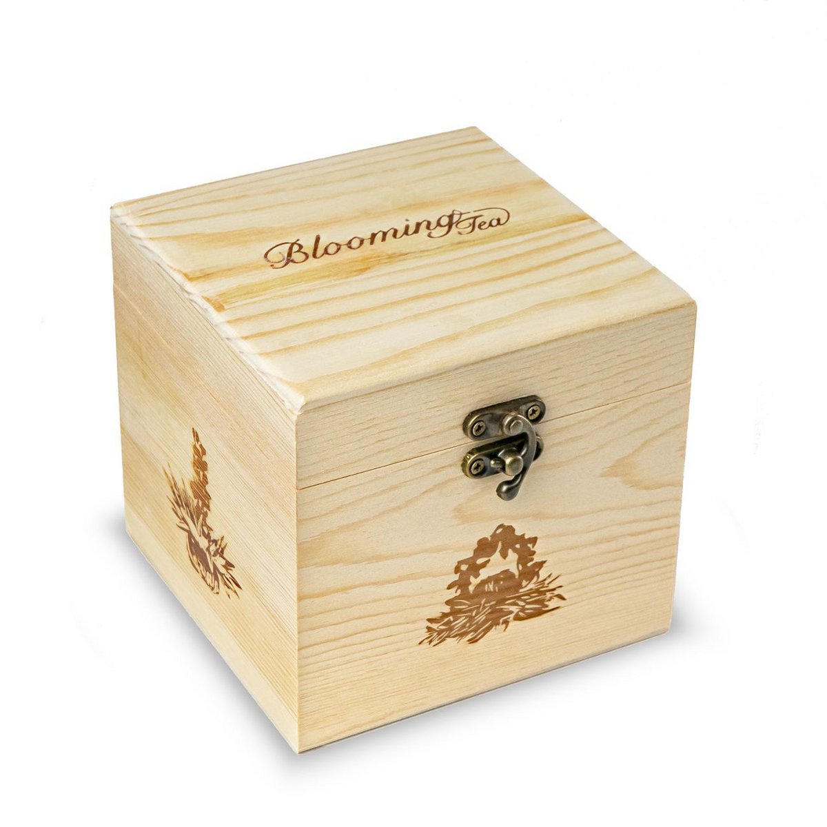 Creano ErblühTee Holz-Dekobox, 6er Set Weißtee