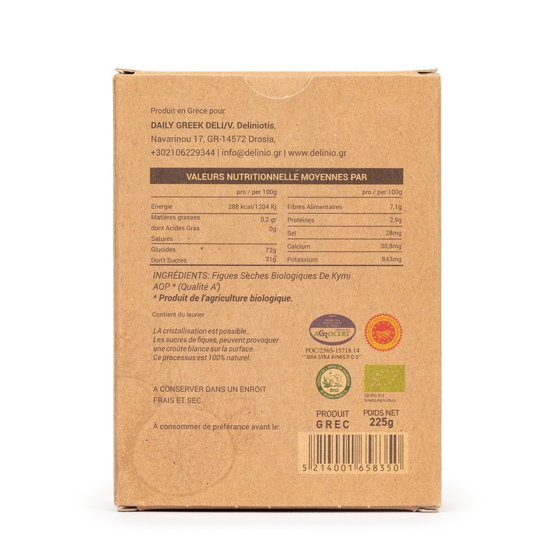 Fichi secchi, biologici 225 gr
