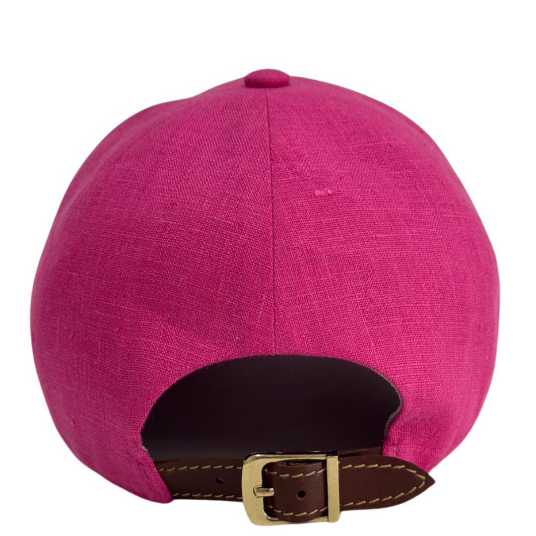 Roze linnen honkbalpet | Zachte minimalistische pet | Verklaringaccent