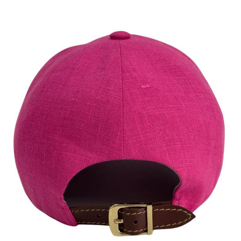 Gorra de béisbol de lino rosa | Gorra minimalista suave | Acento de declaración